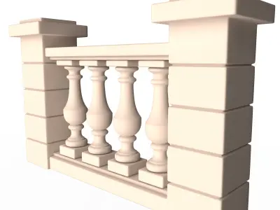 Baluster 06 Low-poly 3D model