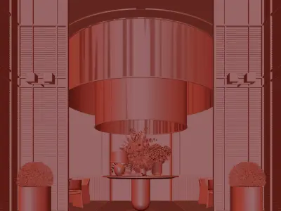 hotel lobby 3D model