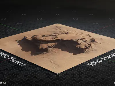 Desert Plateau Medium Version 4 3D model