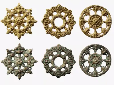 Ancient treasure artifacts PBR Low-poly 3D model