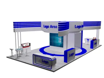  Booth Exhibition Stand a317a  3D model