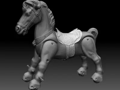 MARX MARVEL THE MUSTANG RIDING HORSE 3D model