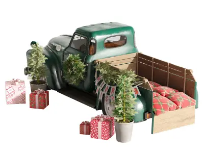 christmas truck 3D model