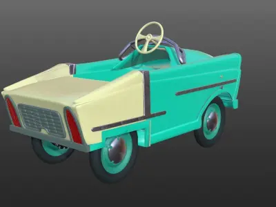 Classic Car With PBR Texture For Game Development Animation Film Low-poly 3D model
