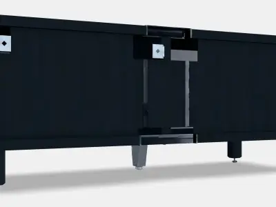 BESTA TV bench with doors 37 Low-poly 3D model