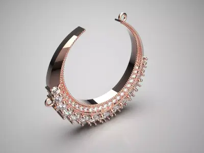 Moon model jewelry pendant jp0269 3D print model