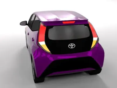 TOYOTA AYGO 2015 LOWPOLY Low-poly 3D model
