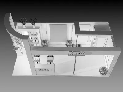  Booth Exhibition Stand a460a 3D model