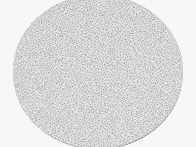 Round yelow rug  3D model