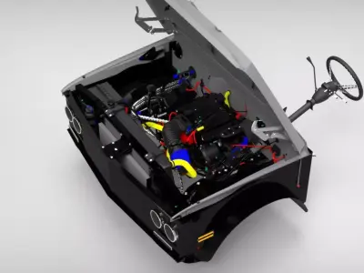 generic engine Low-poly 3D model