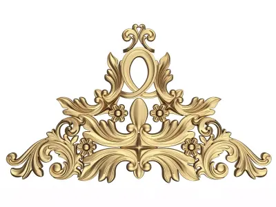 Carved Plaster Molding Decoration 049 Low-poly 3D model