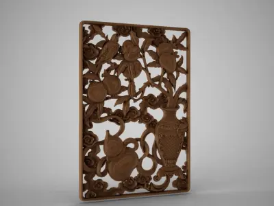 Paradise Gate  Ornamentation 3D print model