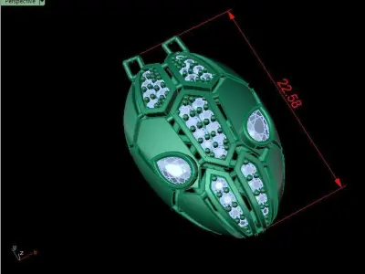 Snake pendant 01 3D print model