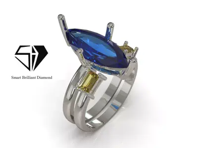 Elegance modern printable wedding ring wr0132 3D print model