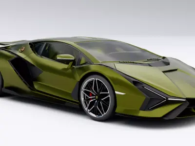 Lamborghini Sian Low-poly 3D model