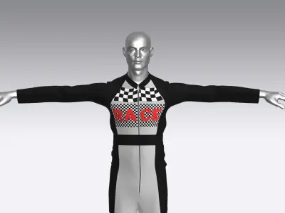 Racing Custom Driver Suits Low-poly 3D model