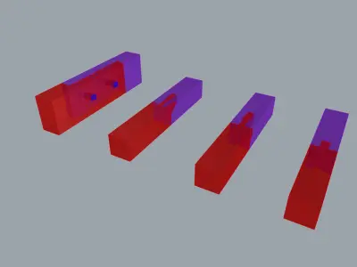 wood joint set 1 3D model