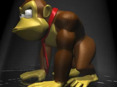 Donkey Kong RIGGED Low-poly 3D model