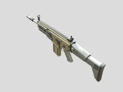 Scar-L-gun model 3d game ready model Low-poly 3D model Low-poly 3D model
