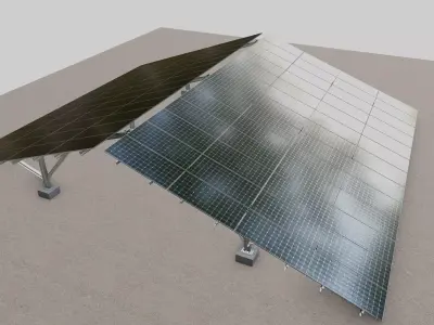 Solar Panel Steel Construction Type 20 3D model