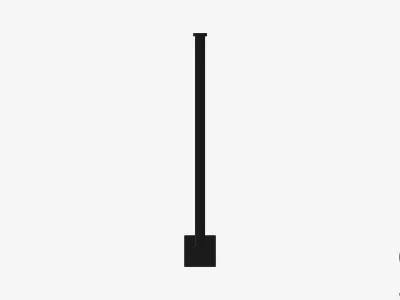 Toilet Roll Holder - Single - Luxury - Round - Square Plate Low-poly 3D model