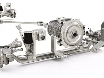 Truck Undercarriage 3D model