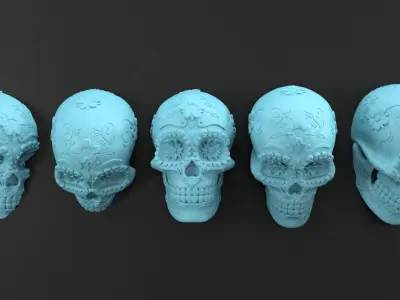 Sugar Skull Wall Decoration 3D print model