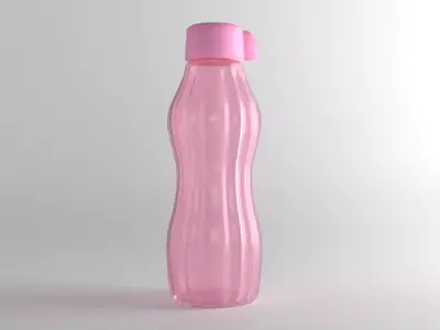 Tupperware Plastic Bottle Low-poly 3D model