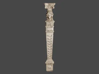Decorative Statue Pillar 3D model 3D model