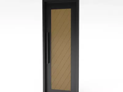 3D model modern office door Low-poly 3D model