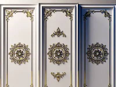  Wall molding 02 Low-poly 3D model