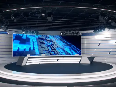 Virtual Studio 35 PBR Low-poly 3D model