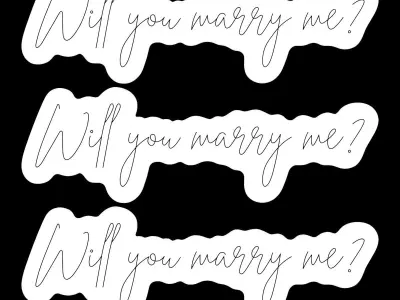 Will You Marry Me Neon Sign 3D model