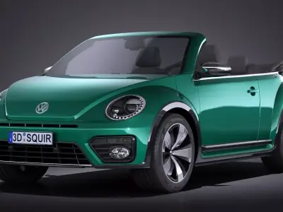 Volkswagen Beetle Cabrio 2017 3D model