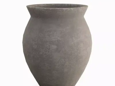 Pottery Cup Set Low-poly 3D model