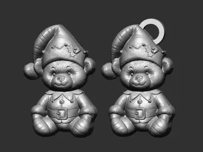 teddy elf christmas decor 3D print model