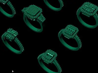 14 Wedding and engagement Ring 3D print model