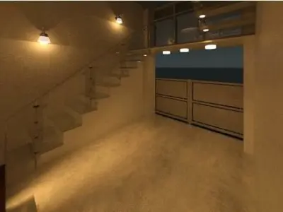 residential House 2BHK with shop 3D model