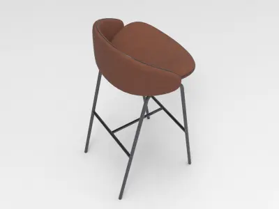 Gone Barstool Low-poly 3D model