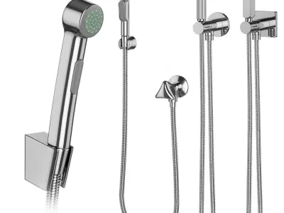 Hygienic shower Hansgrohe and Bossini set 158 3D model
