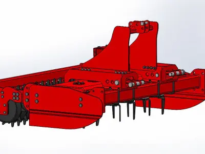 Vertical Power Harrow 3D print model