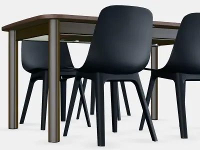 STRANDTORP - ODGER Table and 4 chairs 3D model
