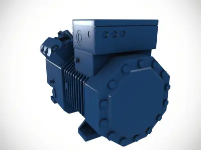 Heavy Duty Motor Low-poly 3D model