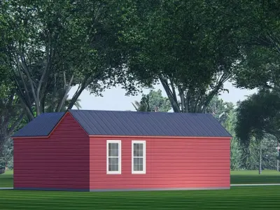 Modern Tiny House Exterior with Minimalist Design 3D model
