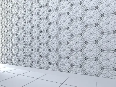 3d wall panel Low-poly 3D model