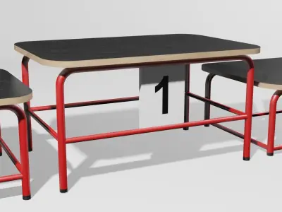 Sports Podiums Low-poly 3D model