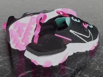 Nike 3D Shoes - Pink Blue - DMSX - Series Low-poly 3D model