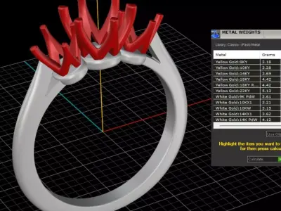 ring woman 3D print model shop