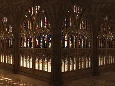 Gloucester cathedral cloister 3D model