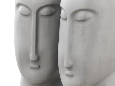 Sculpture abstract face 3D model